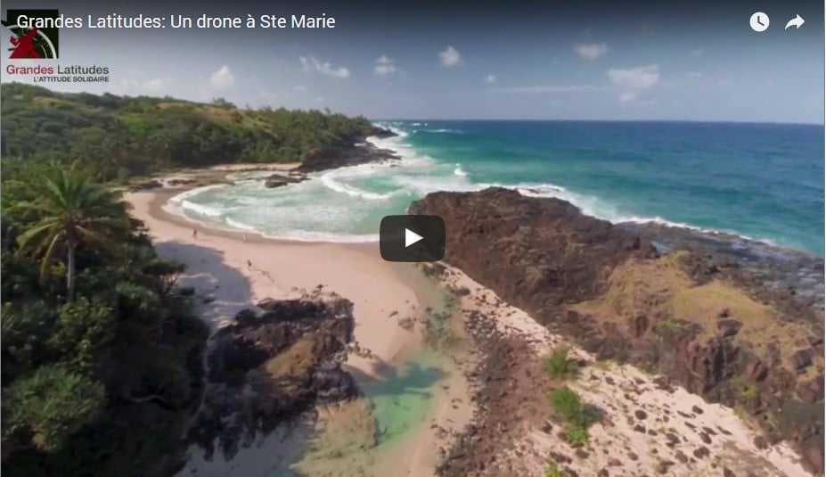 Sainte-Marie à Madagascar vue par un drone