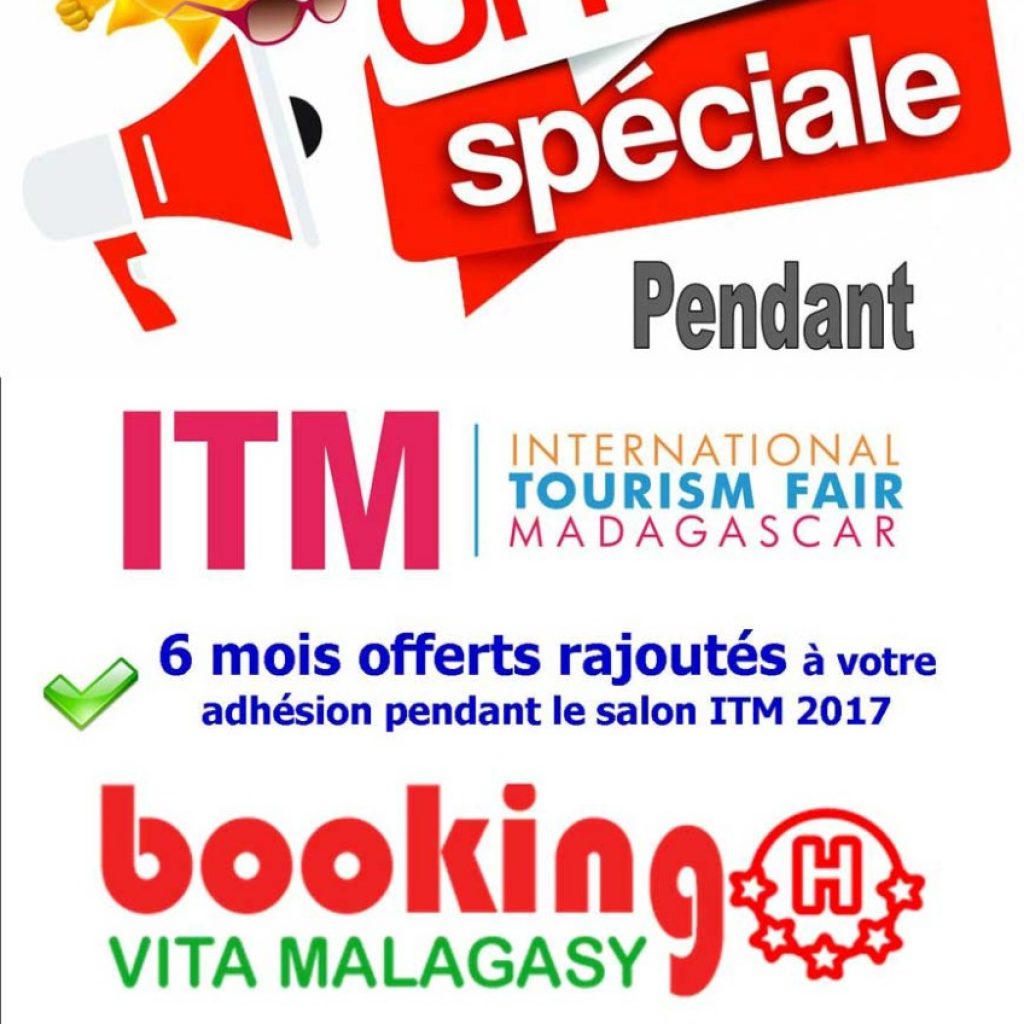 Retrouvez booking hotel madagascar au salon itm 2017 : Une agence innovante dans l’hôtellerie a Madagascar