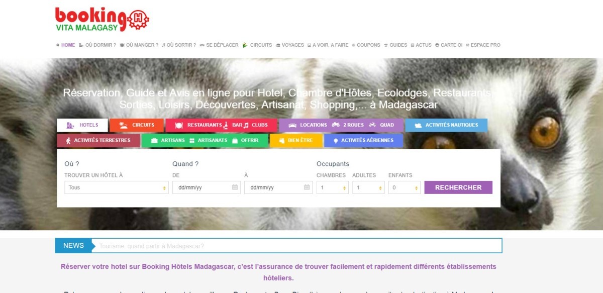 Reservierung Hotel Madagaskar hat gerade den Meilenstein von 300 Adressen auf ihrer Website.