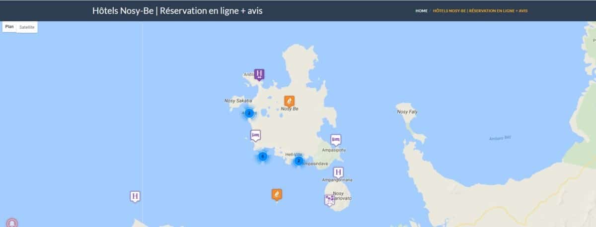 Les hôtels de luxe à Nosy-Be