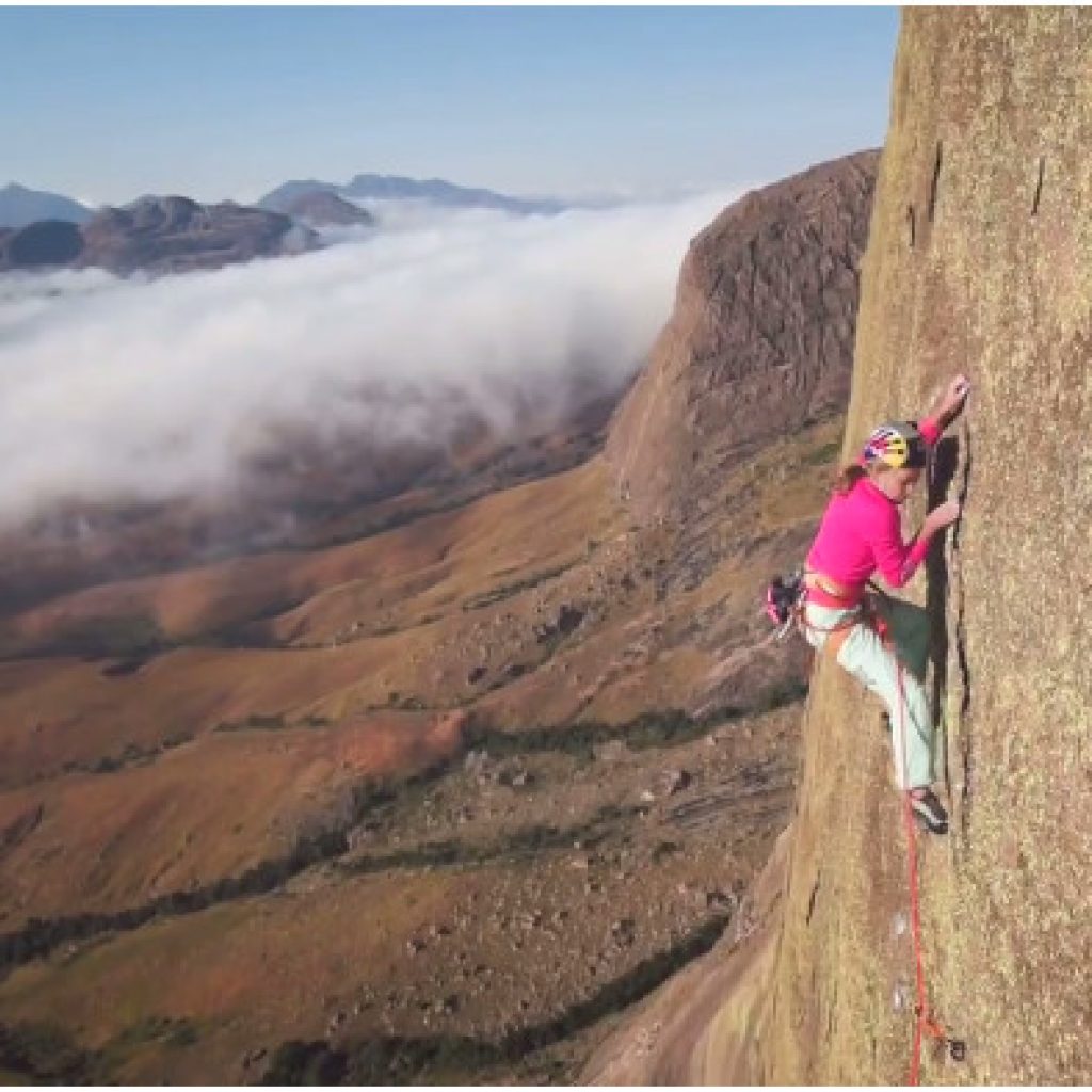 The American climber Sasha DiGuilian became the first woman to climb the Massif Tsaranoro