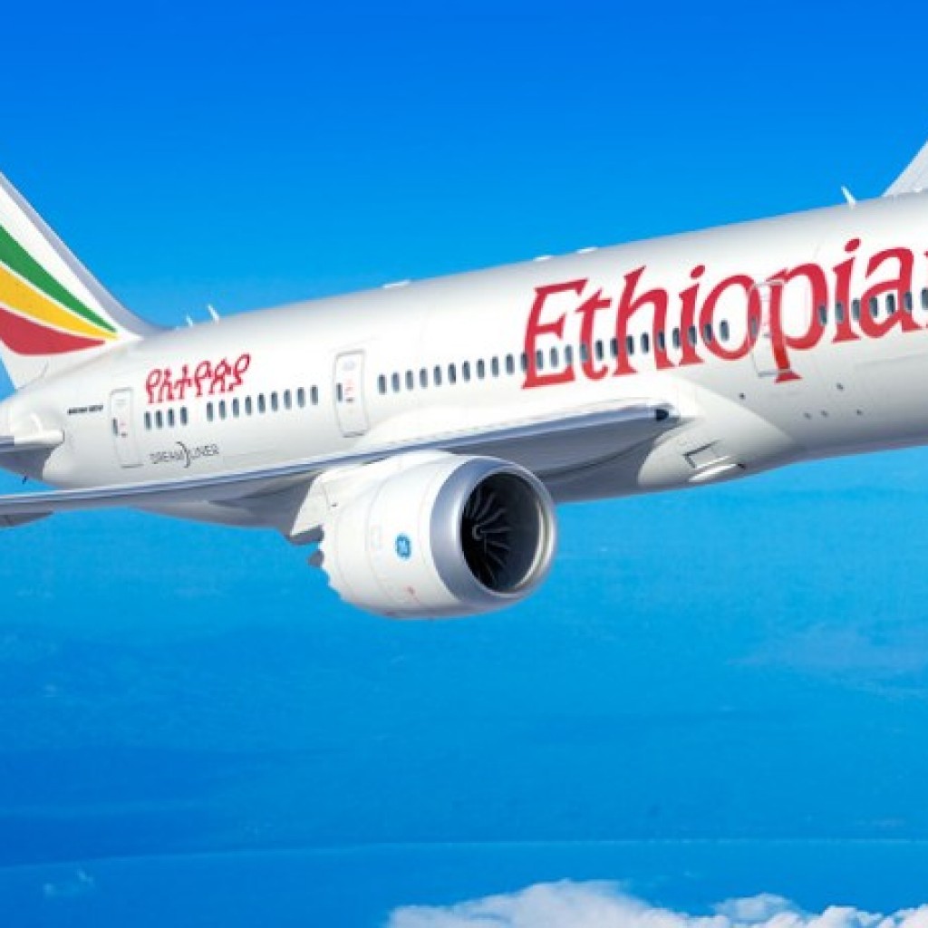 Ethiopian Airlines : A line in Addis Ababa at the Nosy-Be 27 Mars 2018