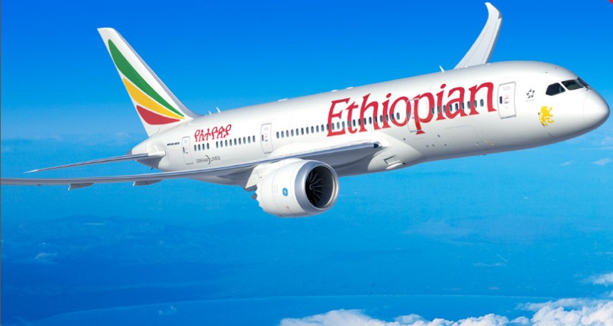 Ethiopian Airlines : Eine Linie in Addis Abeba am Nosy-Be 27 Mars 2018